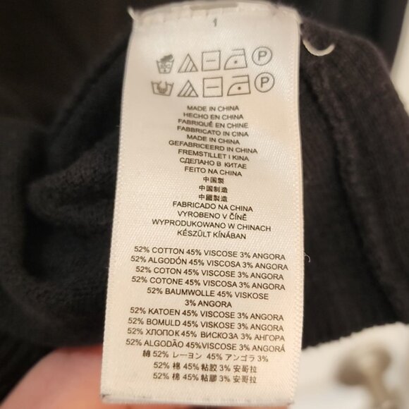 Michael Kors Black Sweater with Silver Zipper Accents. Size M. - Picture 6 of 7